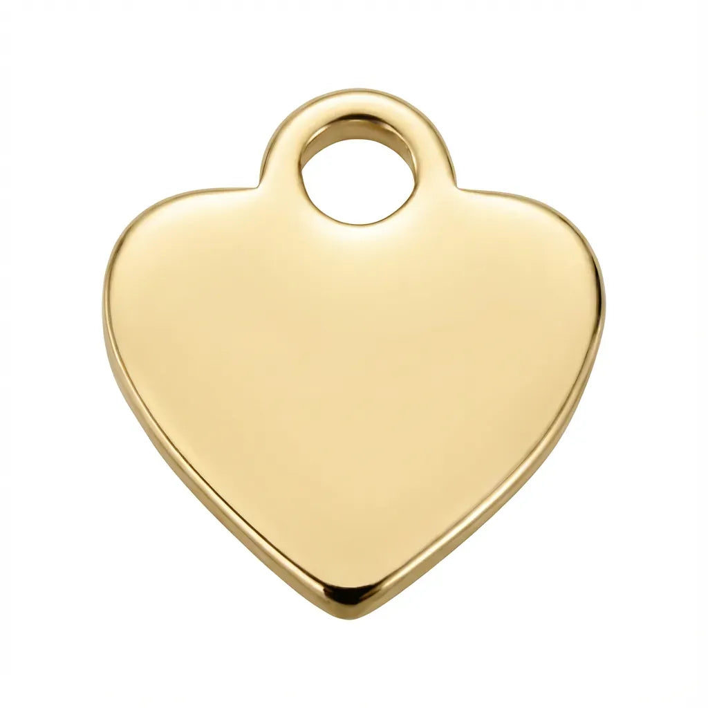 Gold Plain Heart Pendant