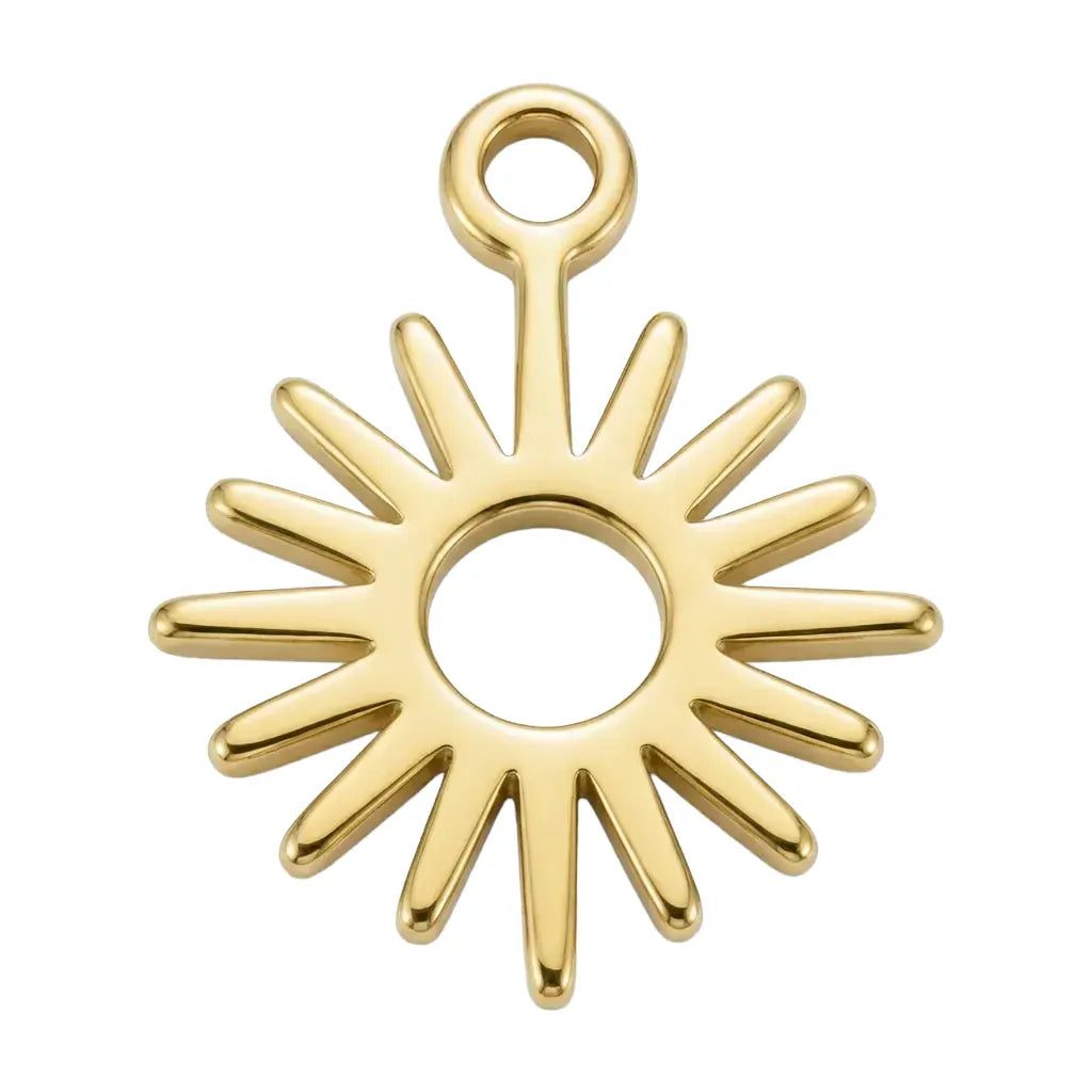Gold Sun Symbol Charm