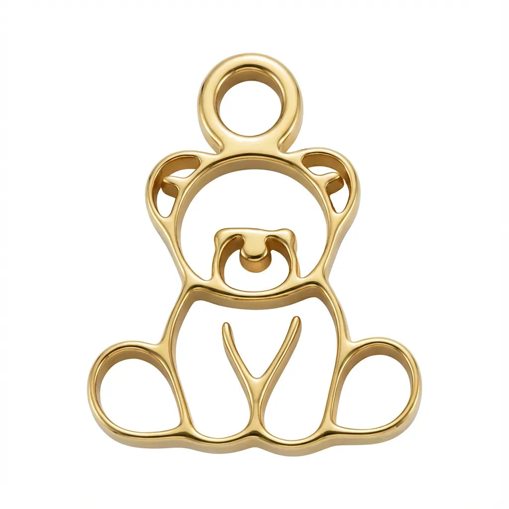 Colgante de oro de oso de peluche