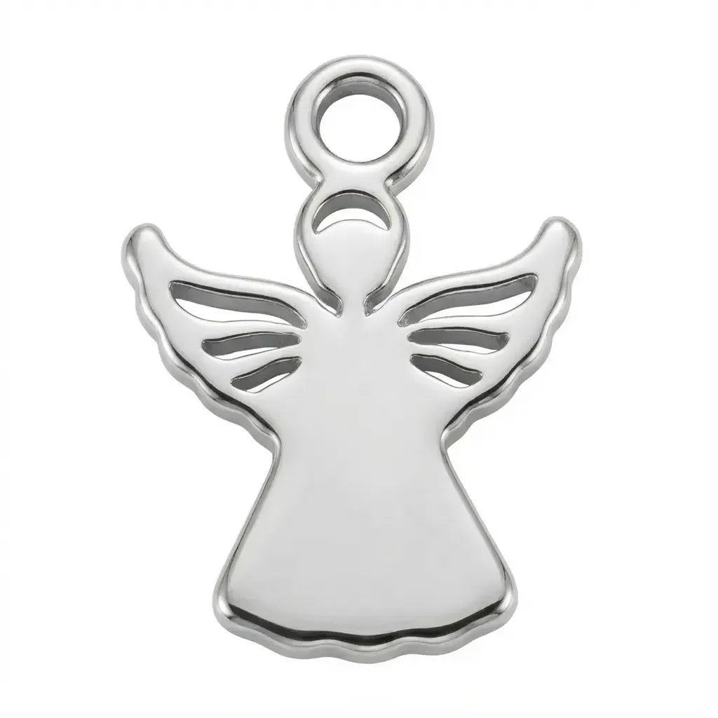 Silver Angel Symbol Charm