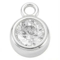 April Crystal - Silver Pendant