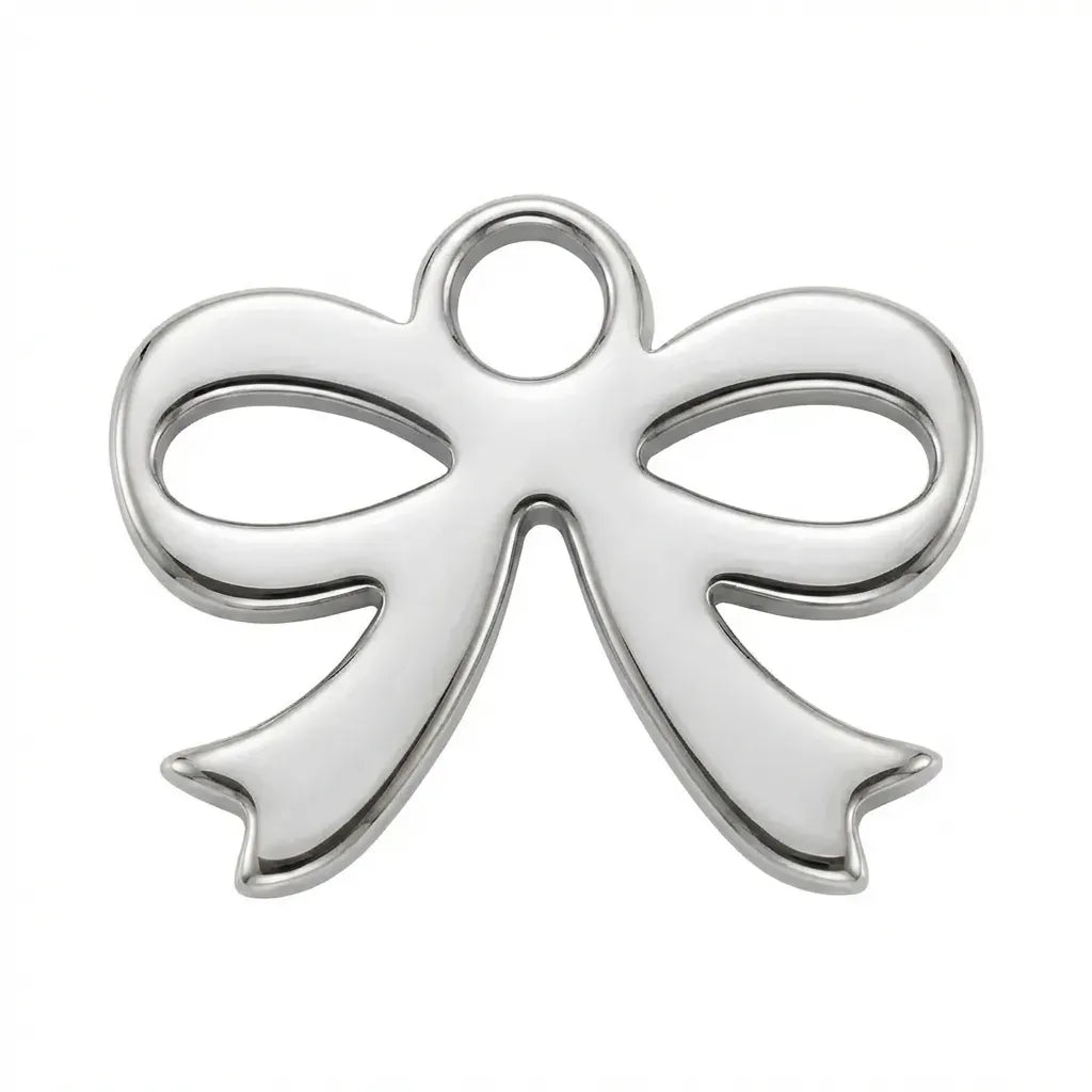 Colgante de moño de plata