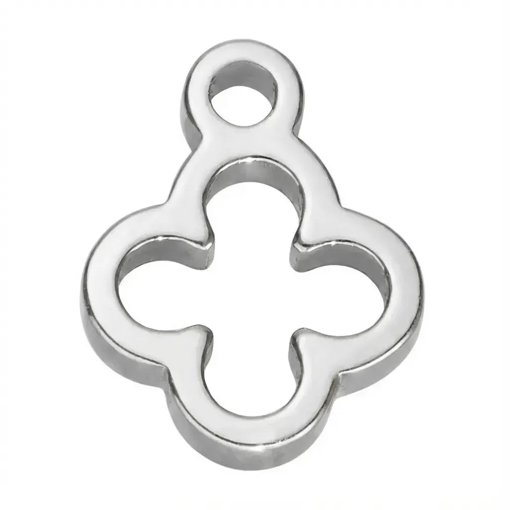 Amuleto de trébol de plata