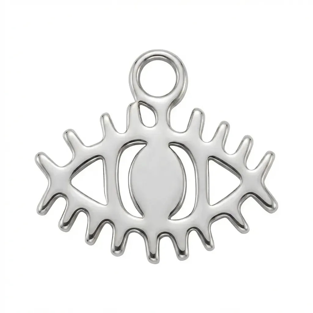 Silver Evil Eye Symbol Charm