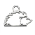 Silver Hedgehog Animal Kids Charm