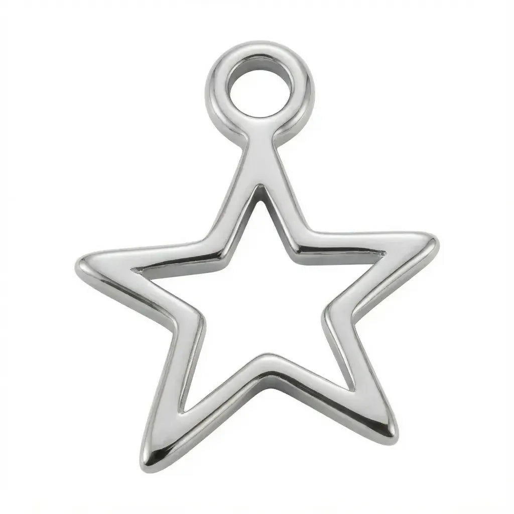 Silver Hollow Star Pendant