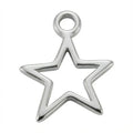 Silver Hollow Star Symbol Charm