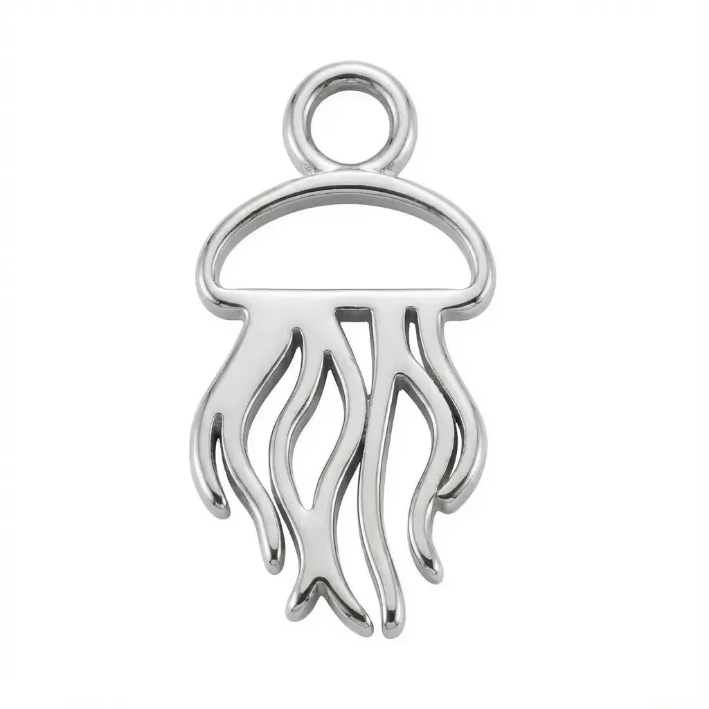 Amuleto Infantil de Animales Medusa de Plata