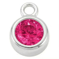 July Ruby - Silver Pendant