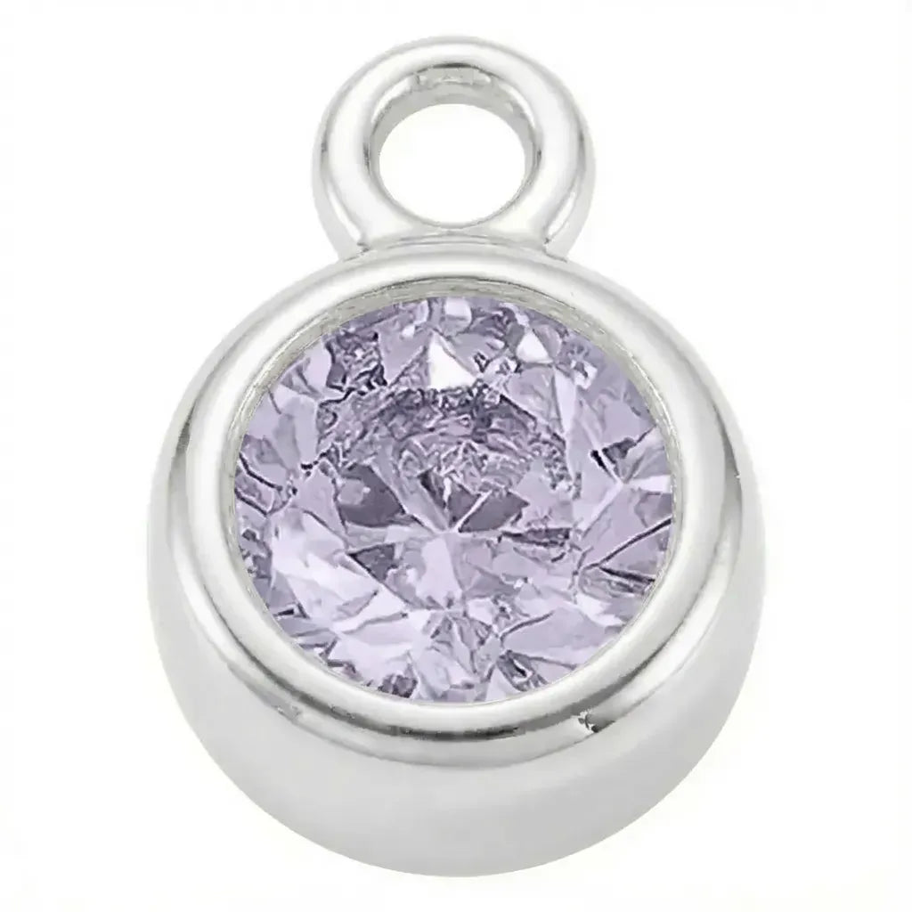 Silver - June Light Amethyst Birthstone