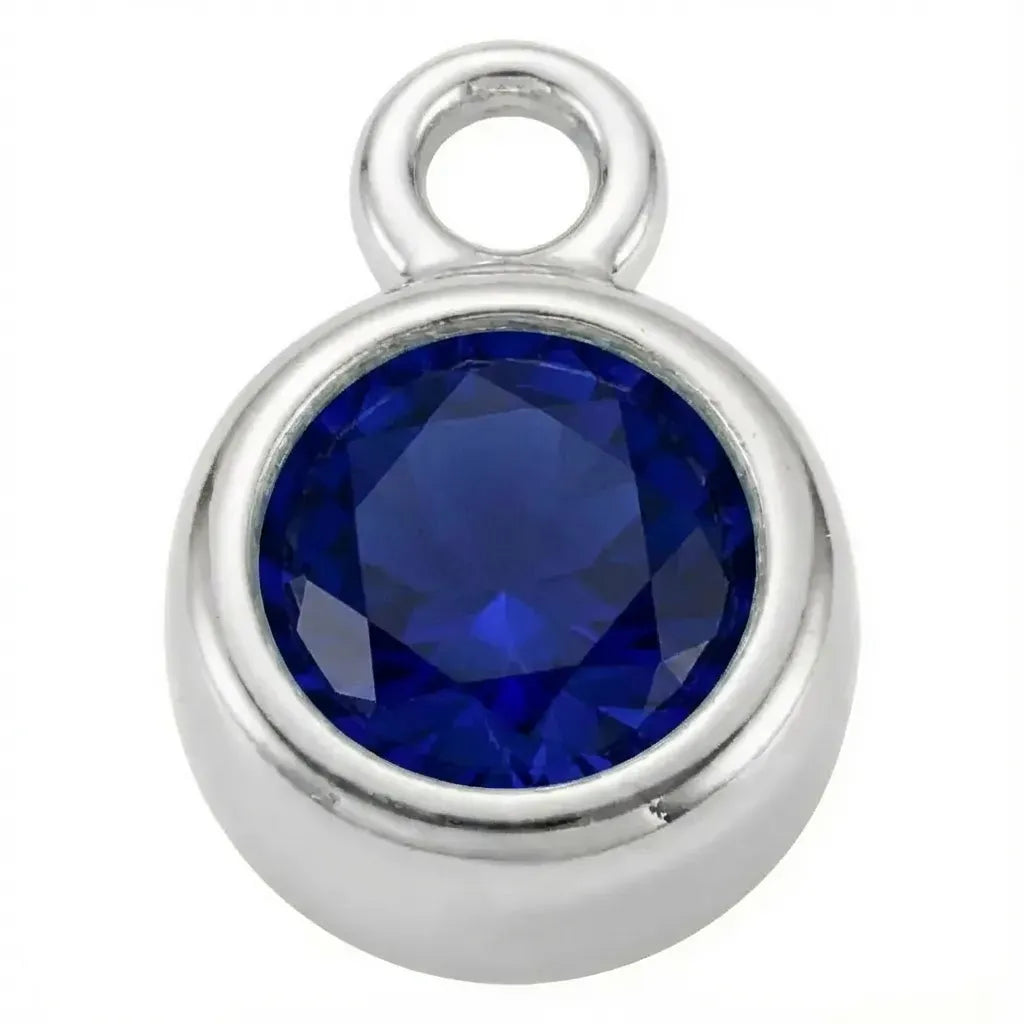 September Sapphire - Silver Pendant