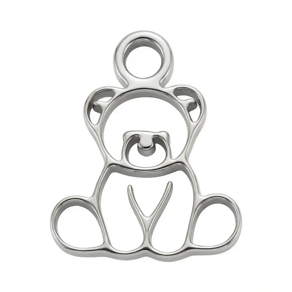 Teddy Bear Silver Pendant