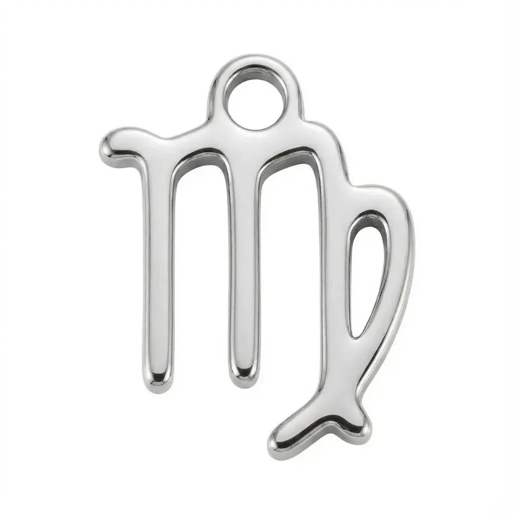 Silver Virgo Zodiac Charm