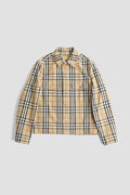Burberry Tartan Cotton Jacket — Beige