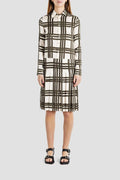 Burberry Deconstructed Check Print Dress — Beige
