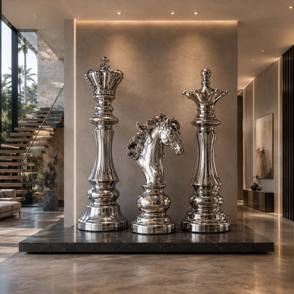 OSO Stainless Steel Sovereign Strategy Collection - Height: 36 inch (91 cm) / Silver 3 Piece Collection