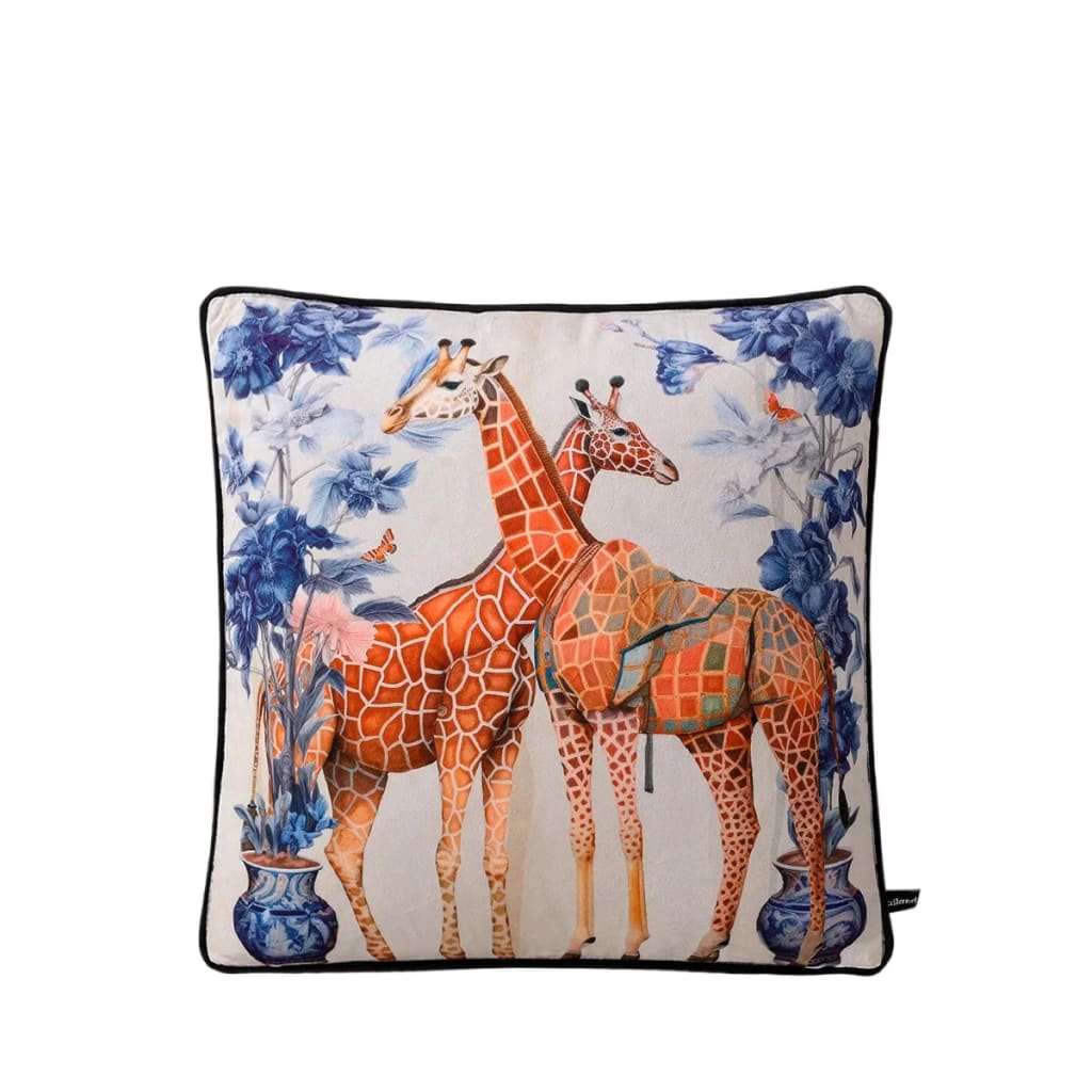 Chic Savannah Giraffe Cushion Cover