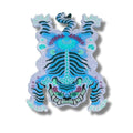 Chinoiserie Tibetan Tiger Hand Tufted Wool Rug - Blue