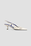 Burberry LF Chisel Sling-Back 50 Slingback Heel — Beige
