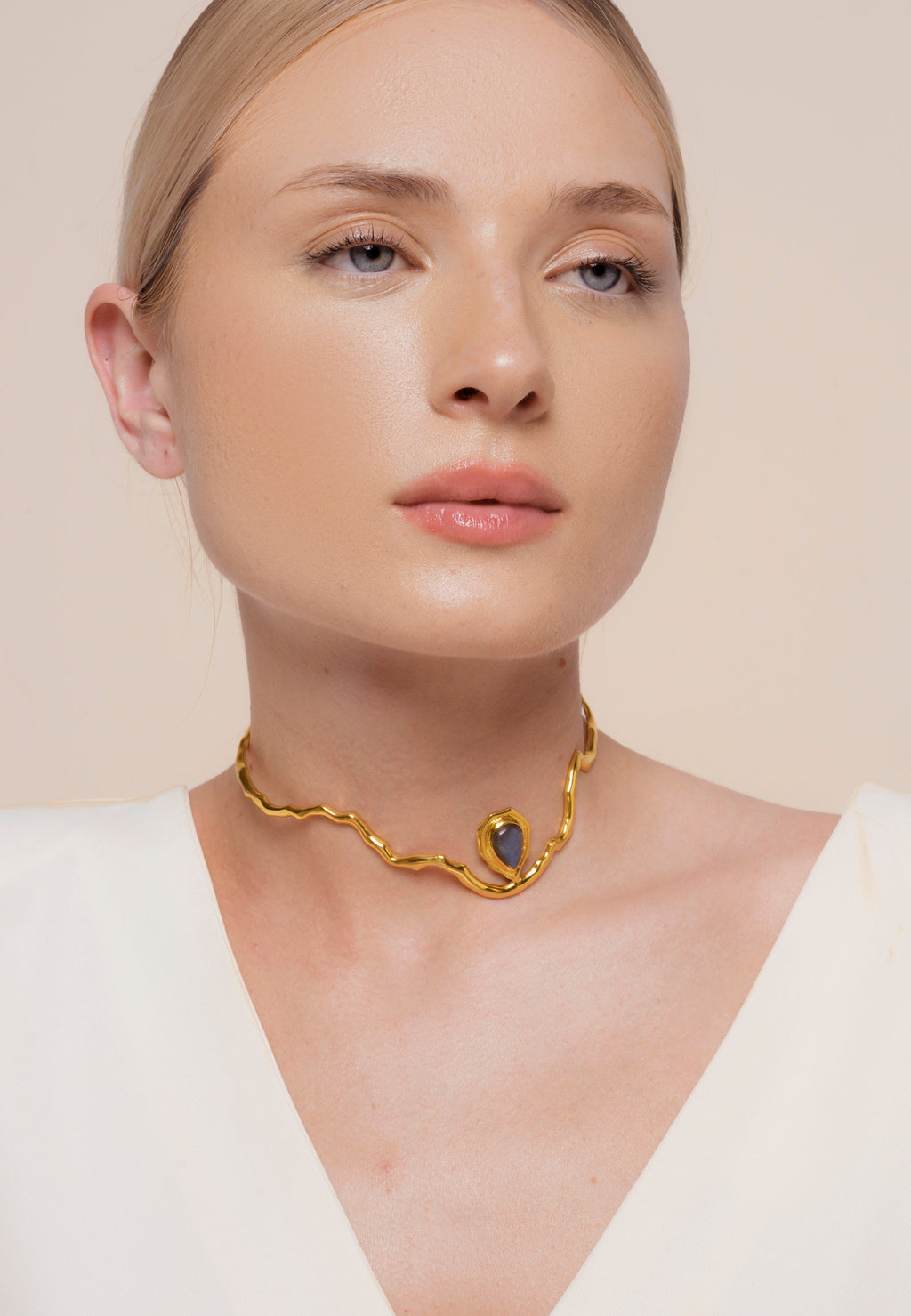 Choker Gratitude Gris