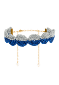 Choker Ball Savina Azul y Plata