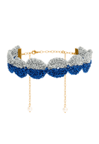 Choker Ball Savina Azul y Plata