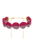 Choker Ball Savina Malva y Fucsia
