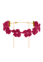 Choker Flower Binibeca Fucsia
