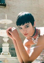 Choker Spike Pitiusas Fucsia