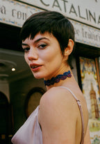 Choker Vibrant Deyá Morado y Azul