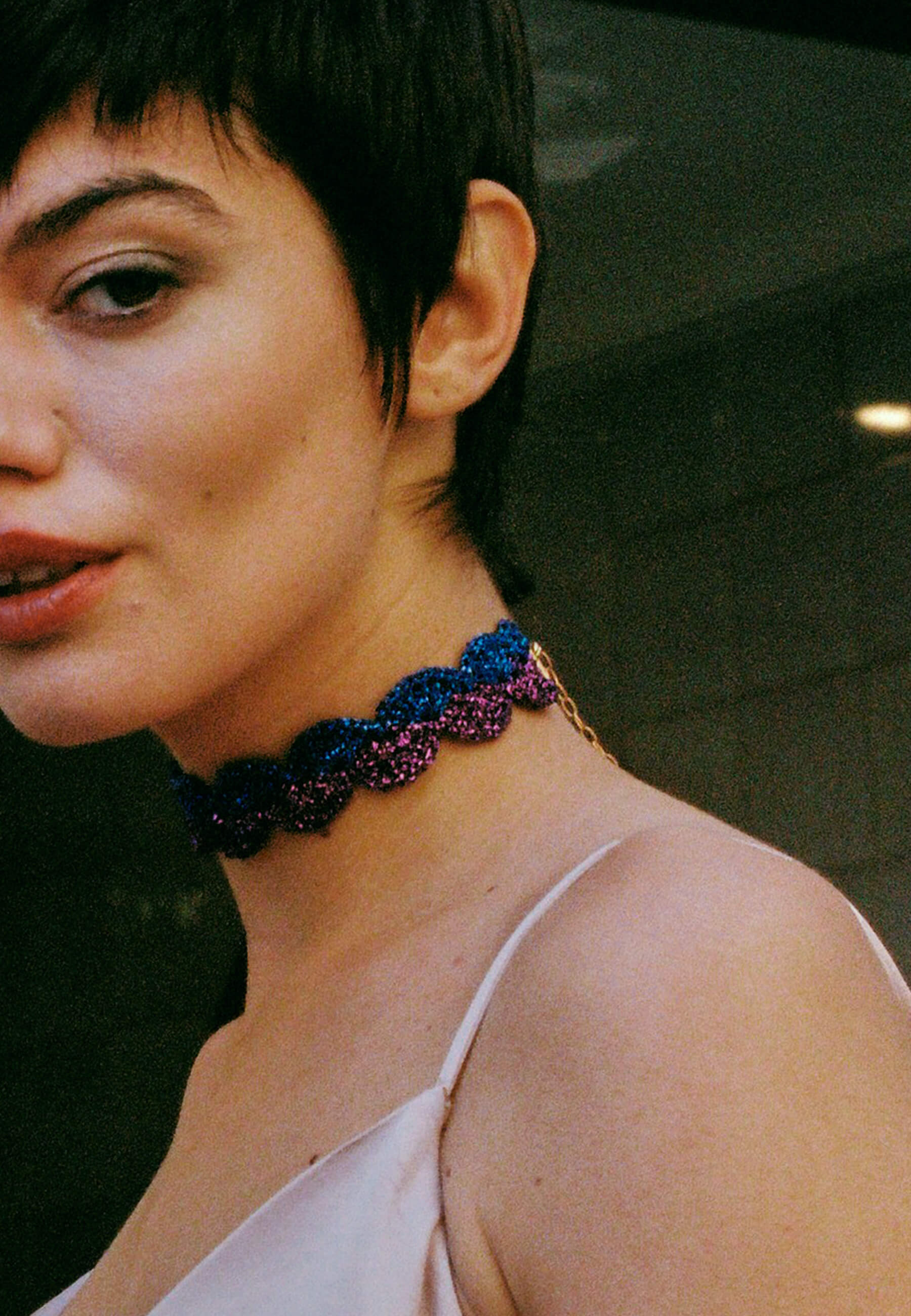 Choker Vibrant Deyá Morado y Azul
