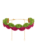 Choker Vibrant Deyá Verde y Fucsia