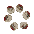 Christmas Santa Claus Beaded Coaster Set of 6