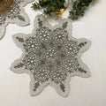 Christmas Snowflakes Beaded Placemat - Set of 4