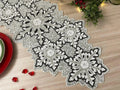Christmas Snowflakes Beaded Table Runner