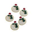 Christmas Snowman Beaded Coaster Set of 6