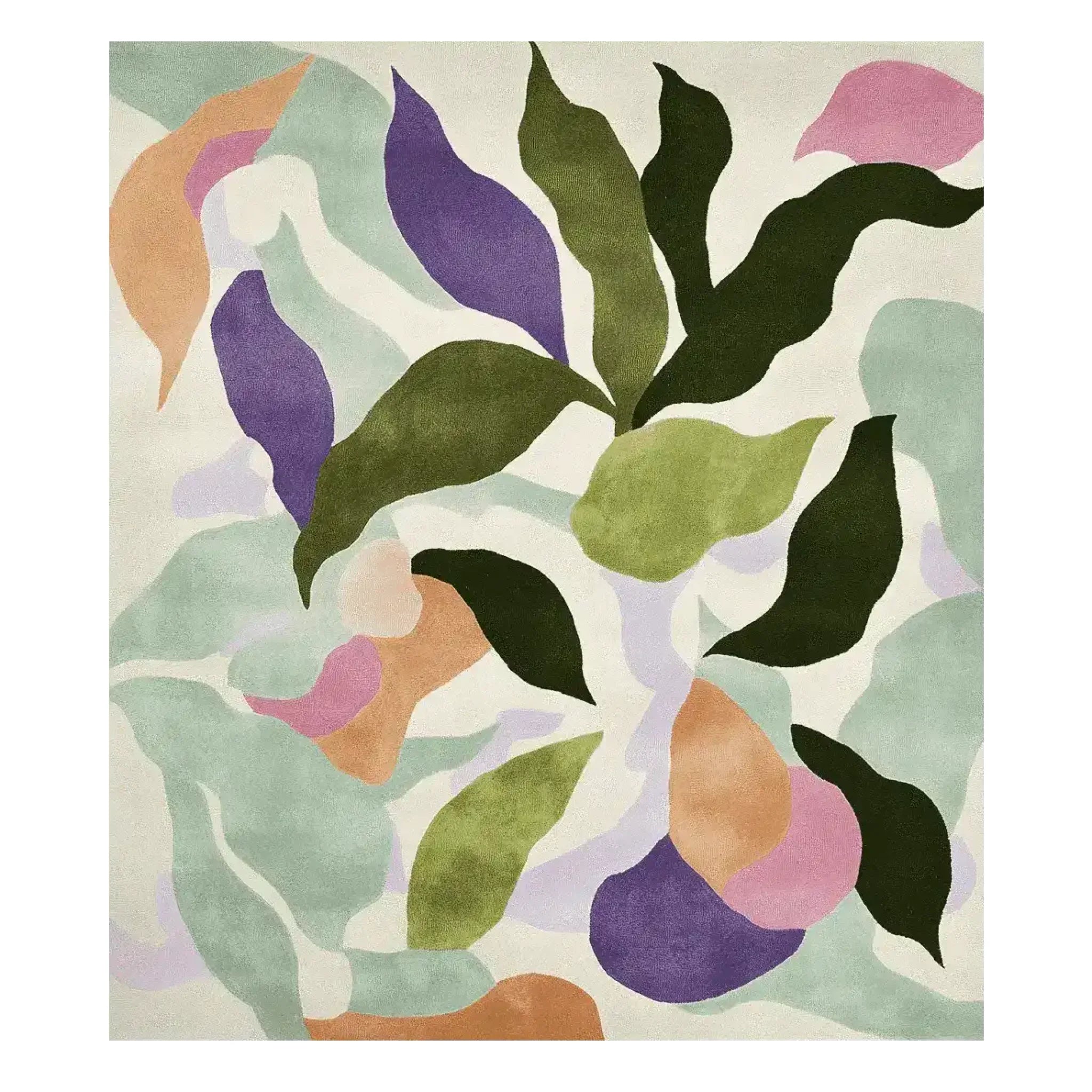 Chroma Leaf Curve Hand Tufted Rug