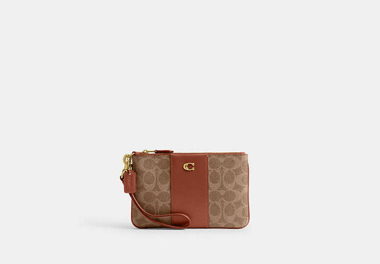 COACH® Women's Bolso Pouch Pequeño En Lona De Firma | Pvc