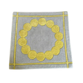 Circle of Suns Square Hand Tufted Wool Rug - Gray