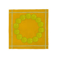 Circle of Suns Square Hand Tufted Wool Rug - Orange