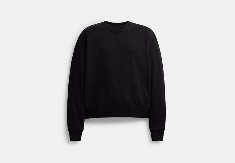 COACH® Unisex Camiseta Básica De Cuello Rojoondo en Negro, Talla Mediano