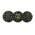 Classic Floral Motif Beaded Table Runner - Black/Gold