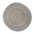 Classic Gray Round Jute Rug