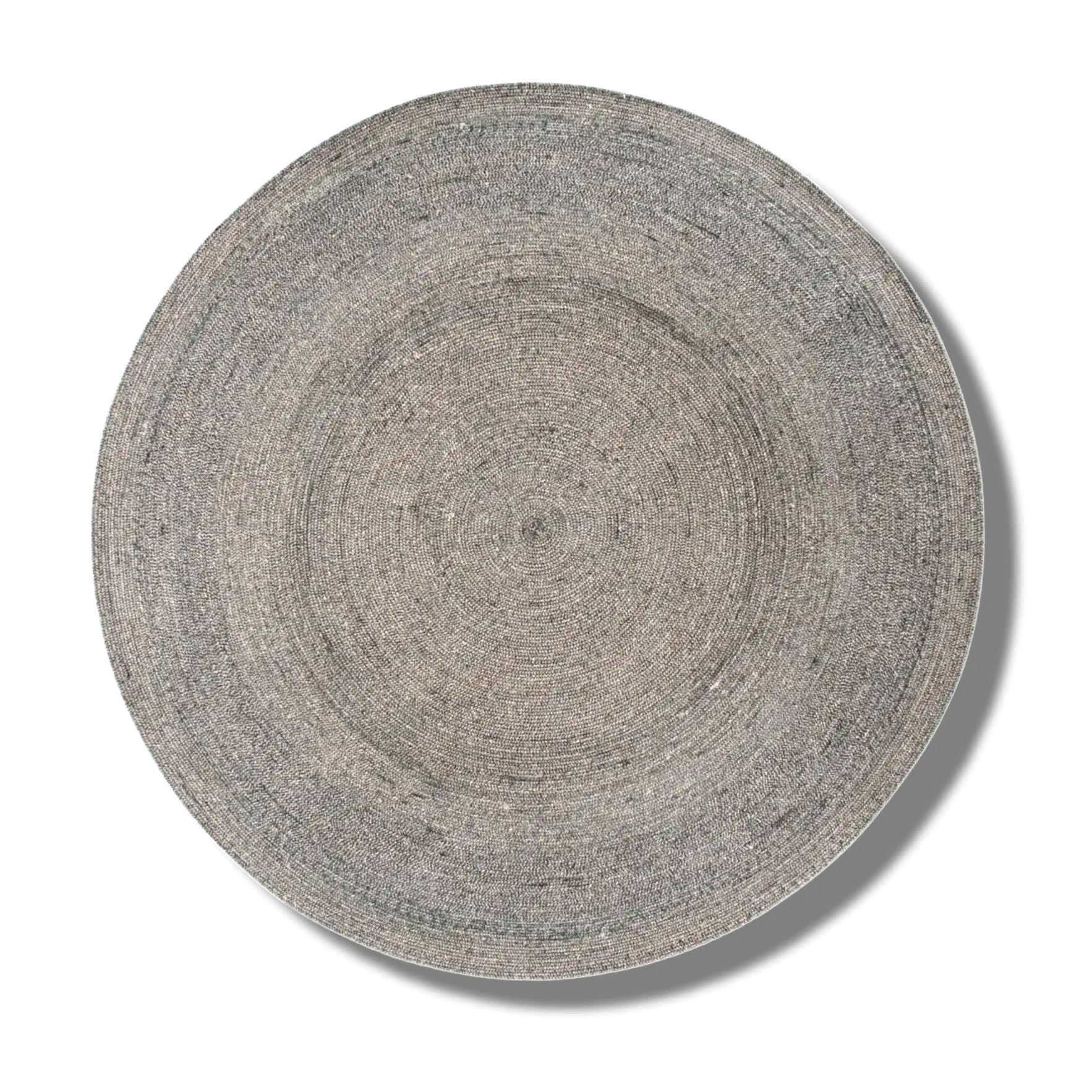 Classic Gray Round Jute Rug