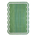 Classic Green Scallop Cotton Rug
