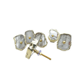 Clear Quartz Agate Cabinet Door Pull Handle - Set of 6