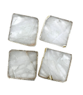 Clear Quartz Coaster Set of 4