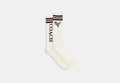COACH® Men's Calcetines Acanalados Deportivos De Media Caña en Blanco