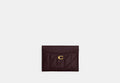 COACH® Women's Tarjetero básico con acolchado en Morado | Cuir