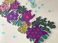 Coastal Oceanic Sea Turtle and Coral Beaded Table Runner